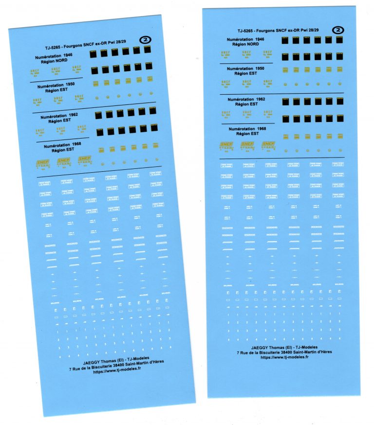 [TJ-Modeles] Decals matériel prise de guerre 1945 - Fourgons à bagages métalliques à 2 essieux  TJ-5265-768x871